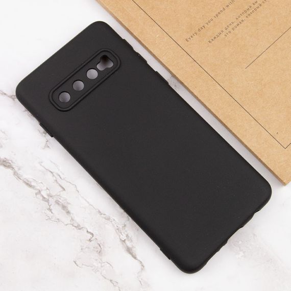 Чохол накладка Silicone Cover Lakshmi Full Camera (A) для Samsung Galaxy S10, Чорний / Black | Зображення 3