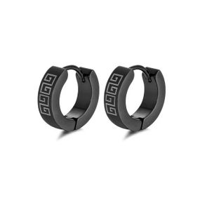 Чоловічі жіночі чорні сережки кільця з нержавіючої сталів грецькому стилі готик панк