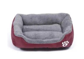 Лежанка - пуфик для кошек и собак Красная S(40*25)