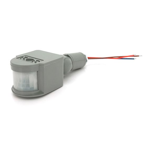 Датчик движения, расстояние макс. 12м, 220V макс. нагрузка 100Вт, Silver