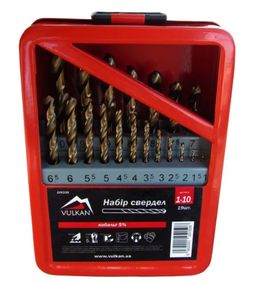 Набор кобальтовых сверл по металлу VULKAN HSS-CO 19 шт 17675