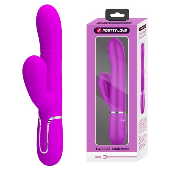 Вібромасажер із поступальним рухом серії Pretty Love - Mariana Twinkled Purple 7 vibration functions 4 rolling functions, Sex Aura