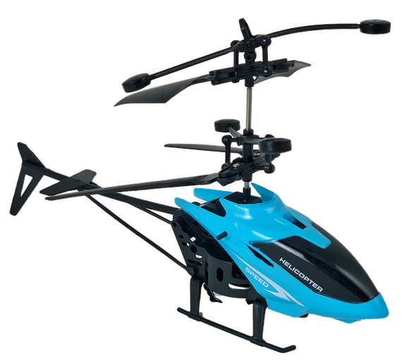 Літаючий usb вертоліт з сенсорним керуванням рукою Induction Flight Блакитний