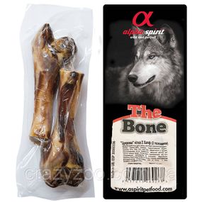 Лакомство для собак Alpha Spirit Ham Bones Two Half мясная косточка 15 см 2 шт as90066