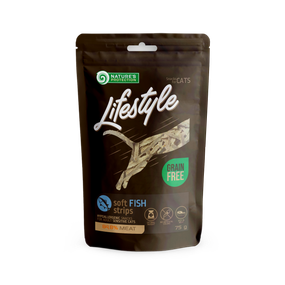 Лакомства для котов Nature's Protection Lifestyle Snack For Cats Soft Fish Strips с рыбой 75 гр