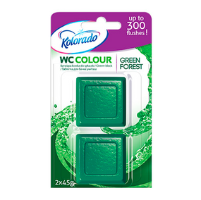 Таблетка для бачка унітазу WC Colour зелений 2шт KOLORADO