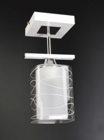 Люстра стельова на 1 лампочку 25082 Білий 30х11х15 см.