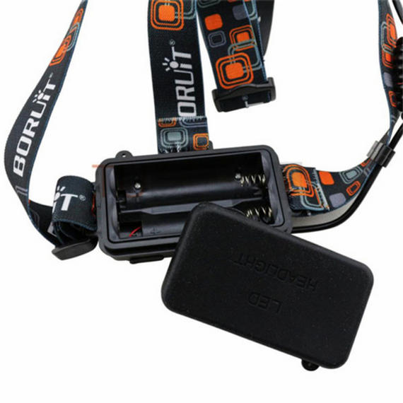 Ліхтарик налобний 2 акумулятори, Яскравий ліхтар на 3 світлодіоди   знижка | Зображення 6