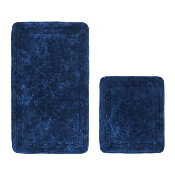 Набор ковриков для ванной Arya Damaks AR-A107216-Dark-blue 2 предмета синих | Зображення 2