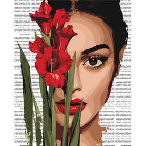 Картина по номерам "Красочная поэзия: Красные гладиолусы" ©art_selena_ua KHO8594, 40х50 см