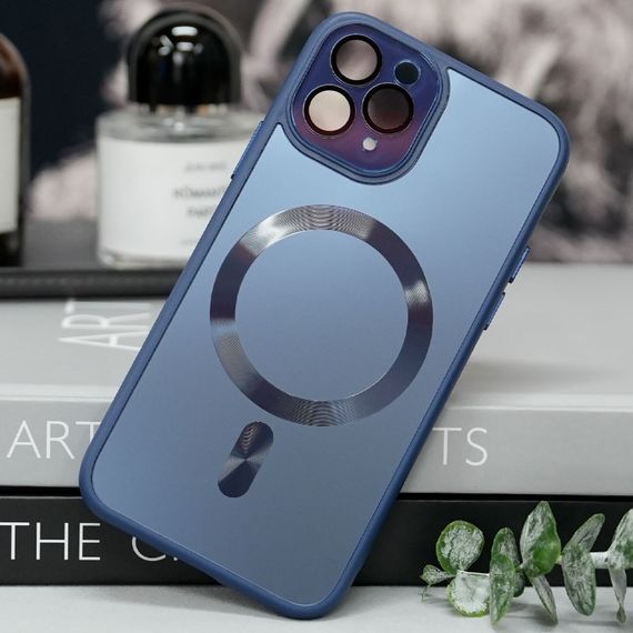 Чохол TPU+Glass Sapphire Midnight with MagSafe для Apple iPhone 15 Pro Max (6.7") | Зображення 1