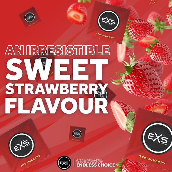 Презерватив - EXS Strawberry Flavour Condom, 1 шт. | Зображення 1