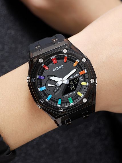Наручний годинник Skmei 2100BKBK Black-Black | Зображення 2