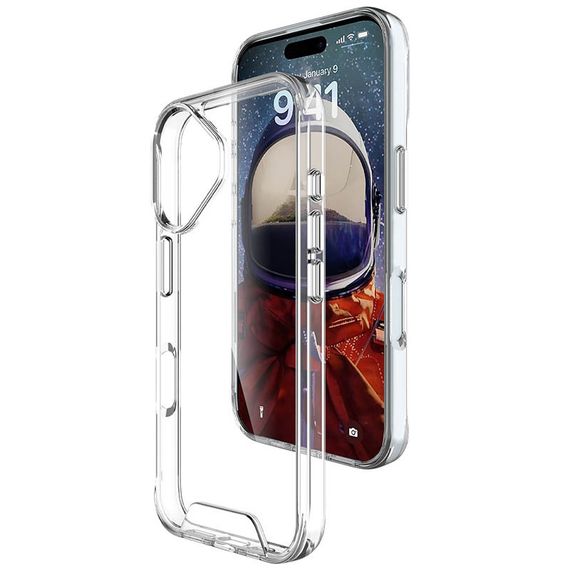 Чехол TPU Space Case transparent для Apple iPhone 16 Plus (6.7") Прозрачный | Зображення 6