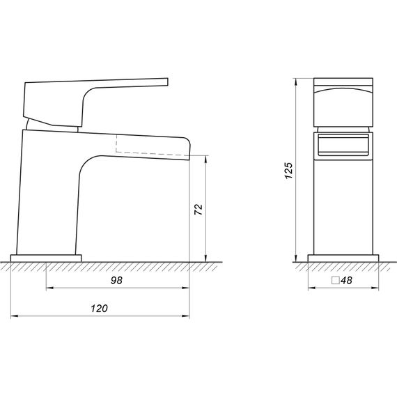 Змішувач для раковини TOPAZ ODISS TO 18261-H61B | Зображення 1
