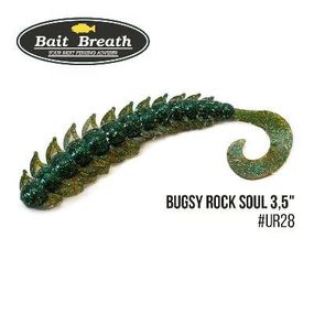 Силіконова приманка, Їстівний силікон Bait Breath BUGSY 3,5" Rock Soul (10 шт.) (Ur28 Motoroil／green)