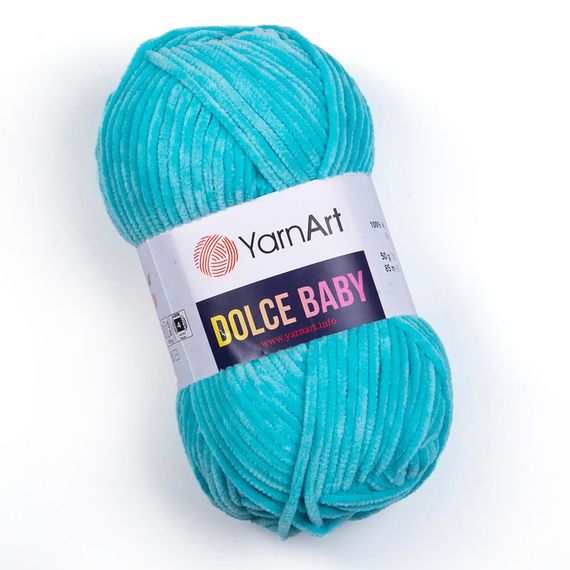 Пряжа YarnArt Dolce Baby 746 бірюза ярнарт дольче бебі плюшева