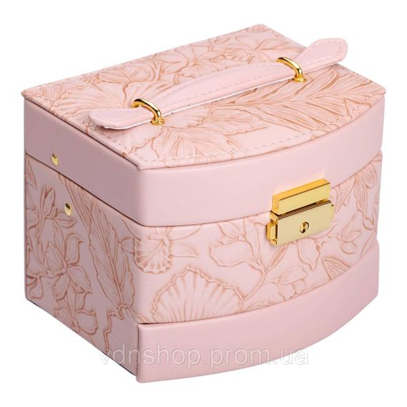 Скринька для прикрас з еко шкіри 3 яруси із замком органайзер для ювелірних виробів HP-5-23P | Зображення 5