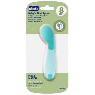 Набор детской посуды Chicco Ложка First Spoon 8 м+ (16100.25) | Зображення 1
