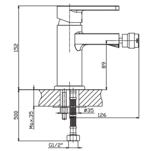 Змішувач для біде Haiba GUDINI 002 (HB0146) | Зображення 1