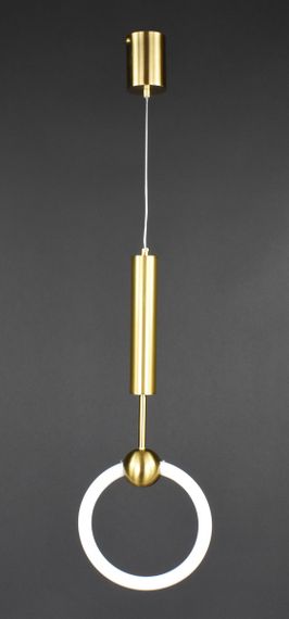 Люстра світлодіодна підвісна LED світильник для квартири на стелю лед 27858 Латунь 65-150х6х20 см.