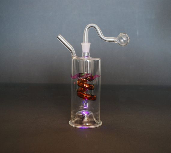 Стеклянная трубка Oil Circle с подсветкой Желтый