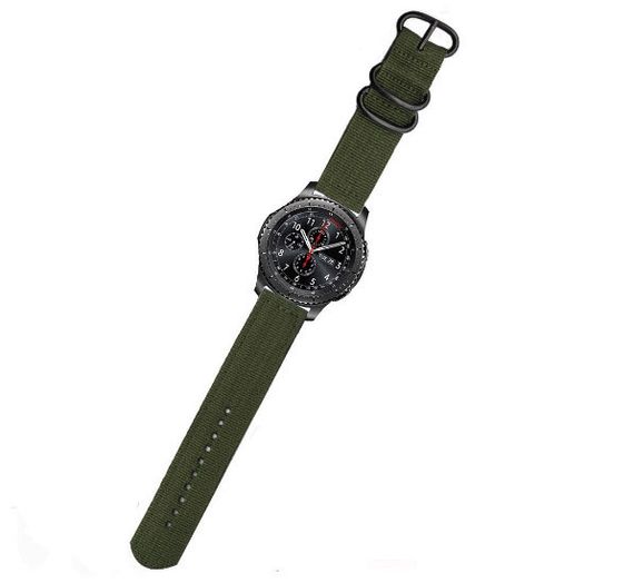 Нейлоновый ремешок Primo Traveller для часов Samsung Gear S3 Classic  SM-R770 / Frontier RM-760 - Army Green | Зображення 2
