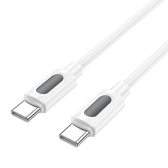 Дата кабель Borofone BX114 Structure Type-C to Type-C 60W (1m) White | Зображення 3