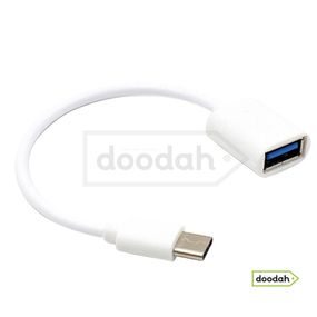 Кабель OTG Type-C 3.1 на USB мама White - підключення usb девайсів до планшету або телефону
