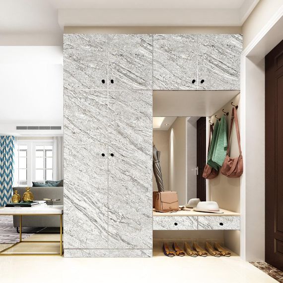 Самоклеюча плівка біло-сірий мармур 0,45х10мх0,07мм SW-00001275 | Зображення 4