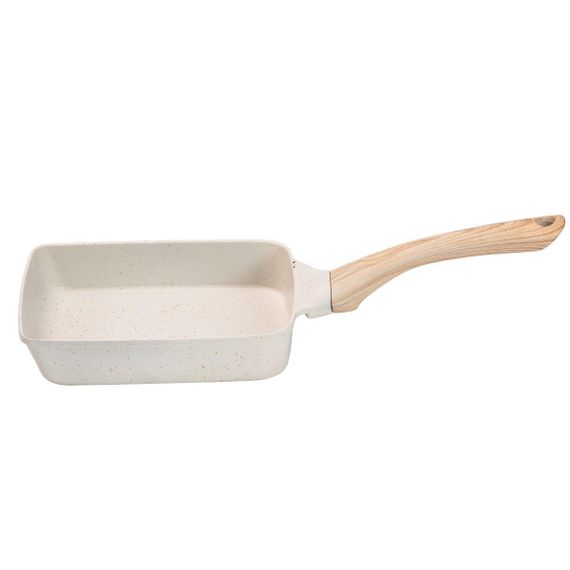 Сковорода прямокутна глибока 800 (мл) з антипригарним покриттям для всіх плит бежева | Зображення 2