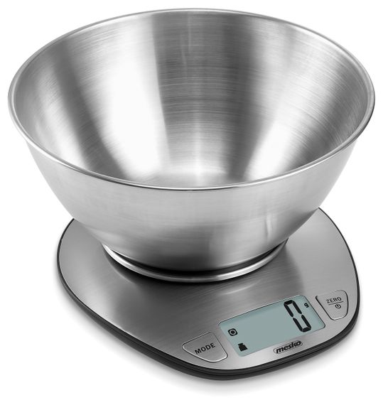 Весы кухонные электронные Mesko MS 3152 до 5 кг со съемной чашей из нержавеющей стали