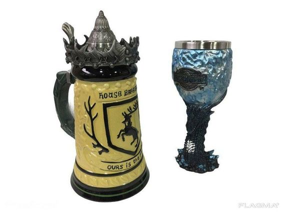 Набор Кружка Game Of Thrones House Герб Баратеонов Игра Престолов Баратеоны и Кубок Дракон | Зображення 1