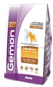 Корм Gemon Dog Medium Puppy & Junior Pollo сухой с курицей для щенят и юниоров средних пород 3 кг