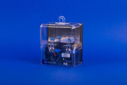 Лампа автомобильная H3 24V 70W PK22S 1100lm 4000К NIGHT VISION +80% (ближняя/дальняя, противотуманная)