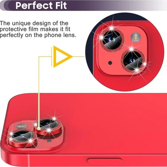 Захисне скло Metal Sparkles на камеру (в упак.) для Apple iPhone 15 (6.1") / 15 Plus (6.7") | Зображення 5