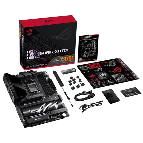 Материнcька плата ASUS ROG CROSSHAIR X870E HERO sAM5 X870E 4xDDR5 M.2 HDMI WiFi BT ATX 90MB1IE0-M0EAY0 | Зображення 1