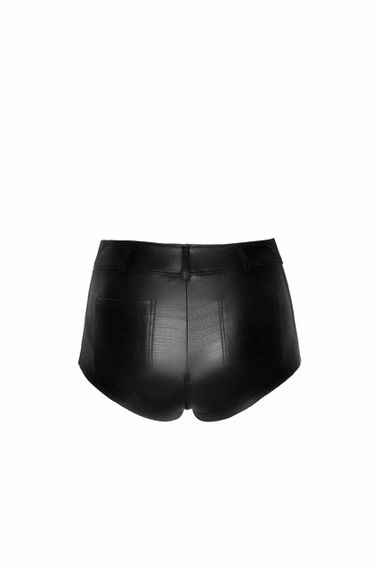 Шортики Noir Handmade F318 Wild, XXL, black, под латекс, крокодиловый принт, с доступом sexstyle | Зображення 5