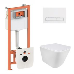 Готове рішення Qtap для ванної кімнати: підвісний унітаз Tern Ultra Quiet 490x365x325 + комплект інсталяції Nest 4 в 1 (лінійна