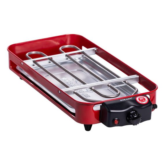 Електричний гриль настільний червоний 1500 Вт Sokany SK-6112 | Зображення 6