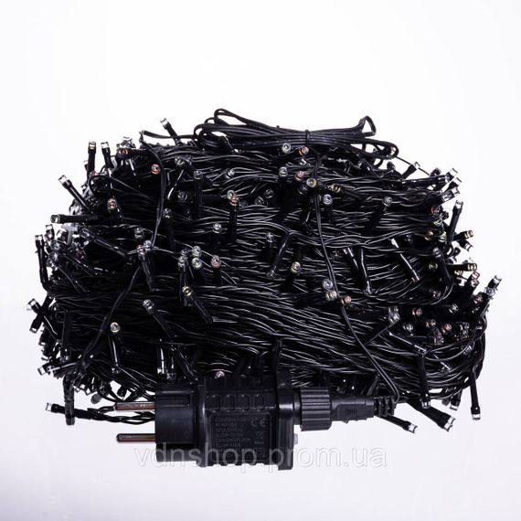 Новорічна гірлянда вулична 100 м 1000 LED із сонячною батареєю 8 режимів роботи чорний провід Синій SB1000L100MBBL | Зображення 4