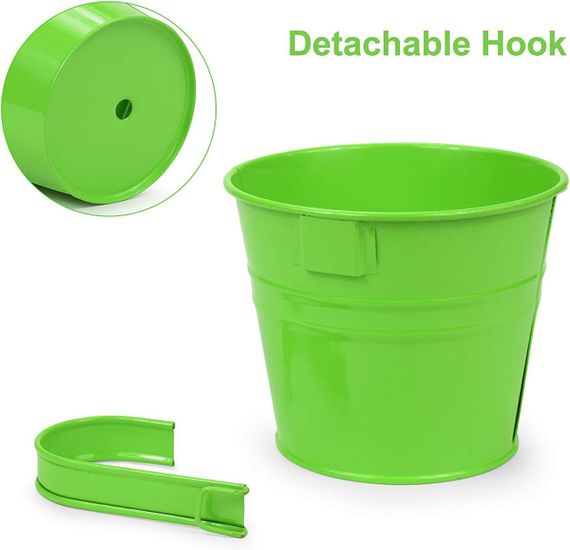 Набір металевих підвісних квіткових горщиків RIOGOO (8 шт, середній розмір) | Зображення 2