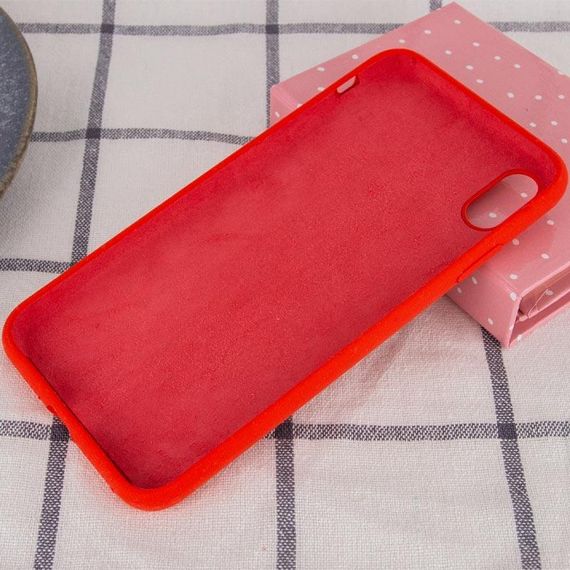 Чехол Silicone Case Full Protective (AA) NO LOGO для Apple iPhone X / XS (5.8") Красный / Red | Зображення 2