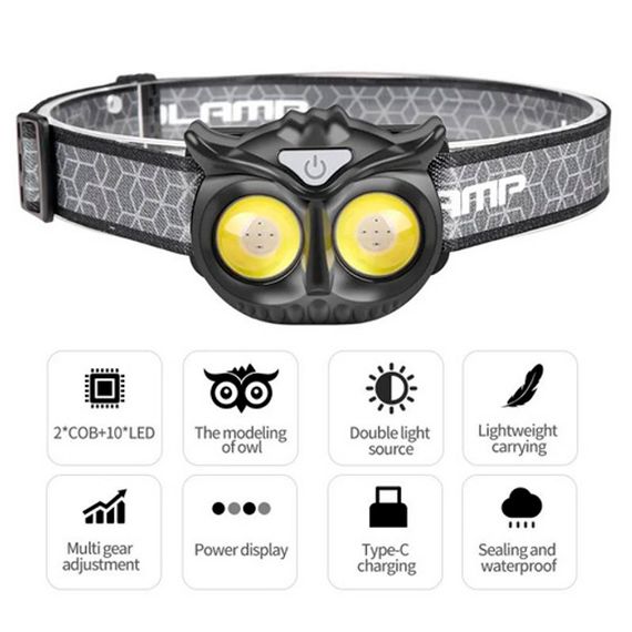 Налобный светильник для точных работ, Фонарь для ночной езды, Компактный налобный фонарь NV-37 | Зображення 9