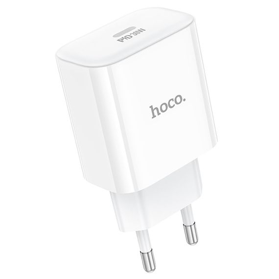СЗУ 110-240V HOCO C76APro, USB-C, PD30W, PPS, QC3.0, White, Box