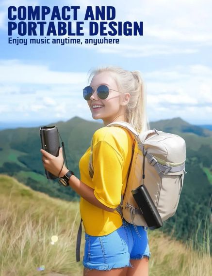 Портативна Bluetooth-колонка UOHHBOE C27-C з RGB-підсвіткою та захистом IPX5 | Зображення 1