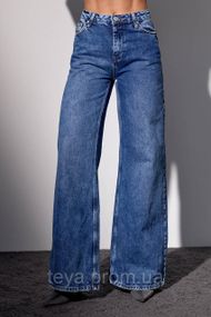 Женские джинсы фасона wide leg цвет синий размер 36 FL_000996