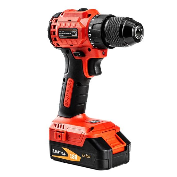 Шурупокрут акумуляторний GTM DS18/50BL (50 Нм, 1.5-13 мм, BL, 18 В) | Зображення 3