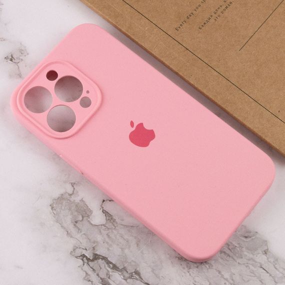 Чехол Silicone Case Full Camera Protective (AA) для Apple iPhone 14 Pro (6.1") Розовый / Light pink | Зображення 3