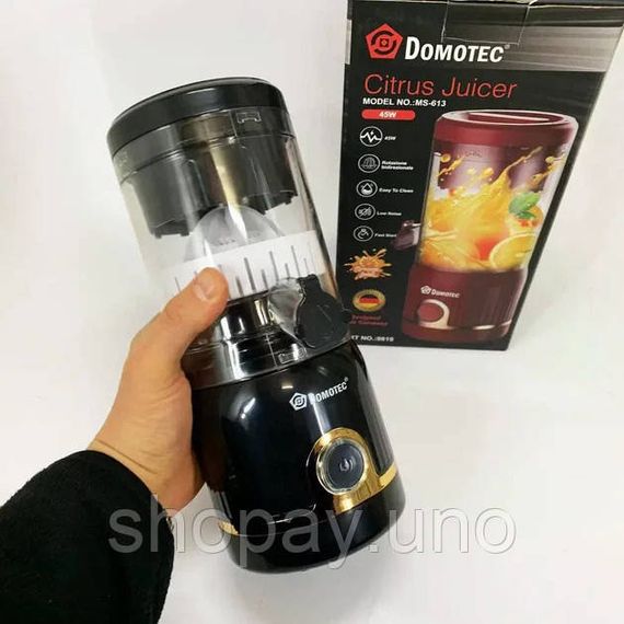 Мини-блендер Domotec MS-613 белый 250 мл 45 Вт • Компактный кухонный блендер для смузи, соков, соусов и детского питания | Зображення 2